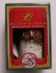 2004 Budweiser Holiday Stein in Box with Certificate of Authenticity 