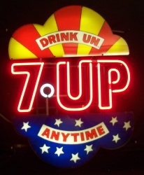 7 UP Drink Un Anytime Dot Neon Soda Bar Sign Light **No Ship** beer sign collection My Beer Sign Collection 3 &#8211; Not for sale but can be bought&#8230; 7updrinkunanytimedot