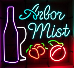 Arbor Mist Wine Neon Beer Bar Sign Light  My Beer Sign Collection &#8211; Not for sale but can be bought&#8230; arbormist