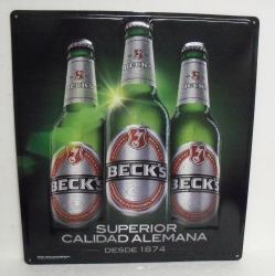 Becks Beer Latino Tin Sign