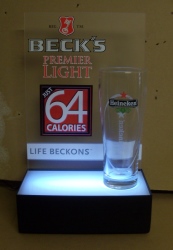 Becks Premier Light Beer Back Bar Display