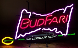 Budweiser Beer Budfari Neon Sign
