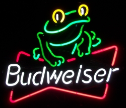 Budweiser Frog Neon Beer Bar Sign Light  My Beer Sign Collection &#8211; Not for sale but can be bought&#8230; budweiserfrog