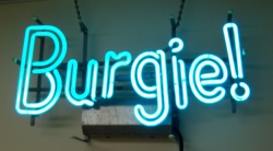 Burgie! Burgermeister Neon Beer Bar Sign Light  My Beer Sign Collection &#8211; Not for sale but can be bought&#8230; burgiesmallmine