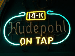 Hudepohl 14K On Tap Neon Beer Bar Sign Light beer sign collection My Beer Sign Collection 2 &#8211; Not for sale but can be bought&#8230; hudepohl14kontap