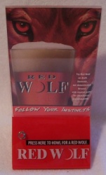 Red Wolf Beer Table Tent