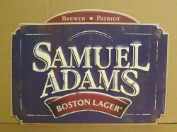 Samuel Adams Rebel IPA Beer Sign Metal Tin Sign With Signatures NOS 