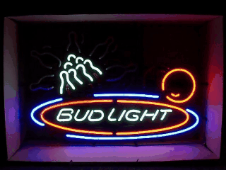 Bud Light Beer Bowling Sequencing Neon Sign  My Beer Sign Collection &#8211; Not for sale but can be bought&#8230; budlightbowlingsequencing