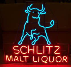 beer sign collection My Beer Sign Collection 3 &#8211; Not for sale but can be bought&#8230; schlitzmaltliquorbull1975