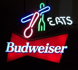 Budweiser Beer Eats Neon Sign