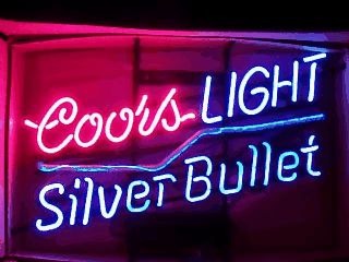 Coors Light Beer Silver Bullet Sequencing Neon Sign  My Beer Sign Collection &#8211; Not for sale but can be bought&#8230; coorslightlightning