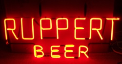Ruppert Beer Neon Sign beer sign collection My Beer Sign Collection 3 &#8211; Not for sale but can be bought&#8230; ruppertbeerhanger
