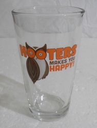 Baseball & Bat HOOTERS OWLS # 17 Est 1983 Beer Pint Glass 