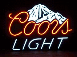 coors light beer mountains led sign  My Beer Sign Collection &#8211; Not for sale but can be bought&#8230; coorslightledmountains2012