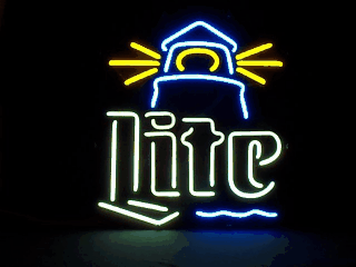 lite beer lighthouse neon sign beer sign collection My Beer Sign Collection 2 &#8211; Not for sale but can be bought&#8230; litelighthouse