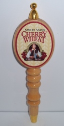 samuel adams cherry wheat beer tap handle