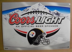 Coors Light Beer NFL Pittsburgh Steelers Tin Sign