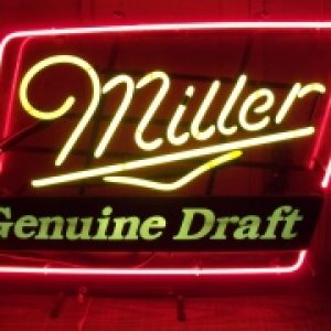 miller genuine draft beer neon sign