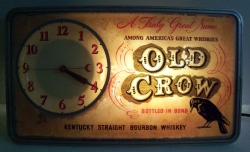 Old Crow Bourbon Whiskey Clock beer sign collection My Beer Sign Collection 3 &#8211; Not for sale but can be bought&#8230; oldcrowclock