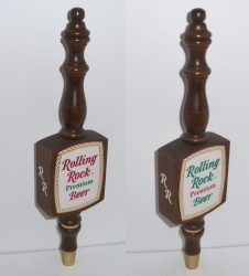 ROLLING ROCK Beer Tape Handle Acrylic  Clear Rolling Rock Beer Tap Handle
