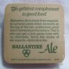 Ballantine Ale Beer Coaster