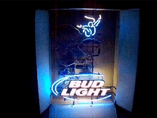 Bud Light Beer Skydiver Sequencing Neon Sign  My Beer Sign Collection &#8211; Not for sale but can be bought&#8230; budlightskydiving