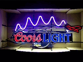 Coors Light Beer Airplane Sequencing Neon Sign  My Beer Sign Collection &#8211; Not for sale but can be bought&#8230; coorslightplane