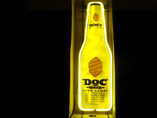 Doc Otis Hard Lemonade Sequencing Neon Sign beer sign collection My Beer Sign Collection 2 &#8211; Not for sale but can be bought&#8230; docshardlemonbottle