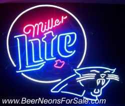 Lite Beer Carolina Panthers Neon Sign beer sign collection My Beer Sign Collection 2 &#8211; Not for sale but can be bought&#8230; litepanthers3
