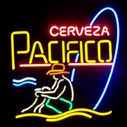 Pacifico Cerveza Neon Sign beer sign collection My Beer Sign Collection 3 &#8211; Not for sale but can be bought&#8230; pacificocervezabeach