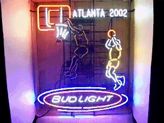 Bud Light Beer NCAA Atlanta Sequencing Neon Sign  My Beer Sign Collection &#8211; Not for sale but can be bought&#8230; budlightatlantabasketball