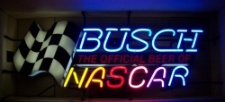 Busch Beer NASCAR Neon Sign  My Beer Sign Collection &#8211; Not for sale but can be bought&#8230; buschofficialbeerofnascar
