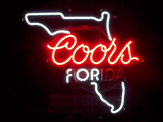 Coors for Florida Beer Neon Sign  My Beer Sign Collection &#8211; Not for sale but can be bought&#8230; coorsforflorida