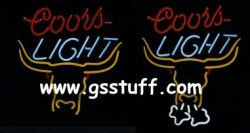 Coors Light Beer Bull Neon Sign  My Beer Sign Collection &#8211; Not for sale but can be bought&#8230; coorslightbull e1591817033965