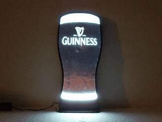 Guinness Stout LED Sign  My Beer Sign Collection &#8211; Not for sale but can be bought&#8230; guinnesspintglassmotionled