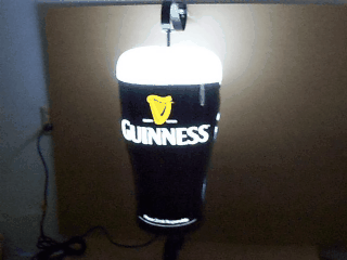 Guinness Draught Rotating Pub Light  My Beer Sign Collection &#8211; Not for sale but can be bought&#8230; guinnesspintglasspublight