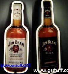 Jim Beam Whiskey Holographic Neon Sign beer sign collection My Beer Sign Collection 2 &#8211; Not for sale but can be bought&#8230; jimbeambottlesmini e1592042973335