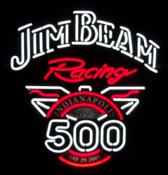 Jim Beam Whiskey Racing Neon Sign beer sign collection My Beer Sign Collection 2 &#8211; Not for sale but can be bought&#8230; jimbeamracingindy500