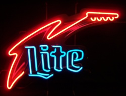 Lite Beer Guitar Neon Sign beer sign collection My Beer Sign Collection 2 &#8211; Not for sale but can be bought&#8230; liteguitar