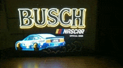 Busch Beer NASCAR Sequencing LED Sign  My Beer Sign Collection &#8211; Not for sale but can be bought&#8230; buschnascarsequencingled