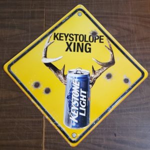 Keystone Light Beer Hunting Tin Sign