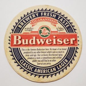Budweiser Beer Coaster