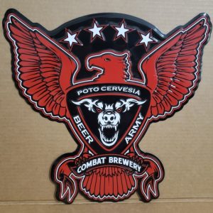 Combat Beer Army Tin Sign