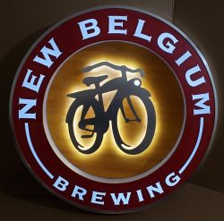 New Belgium Beer LED Sign beer sign collection My Beer Sign Collection 2 &#8211; Not for sale but can be bought&#8230; newbelgiumbrewinglargewoodled e1620069439277