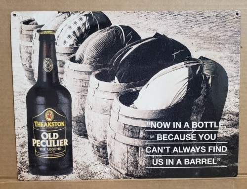 Theakston Old Peculier Beer METAL TIN SIGN POSTER WALL PLAQUE 