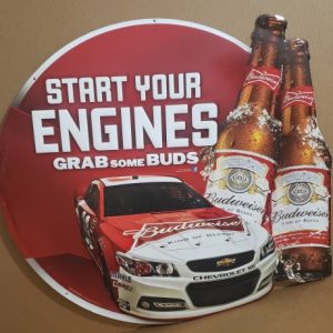 Budweiser Beer NASCAR Kevin Harvick Tin Sign