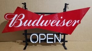 Budweiser Beer Open LED Sign budweiser beer open led sign Budweiser Beer Open LED Sign budweisericonicopenled2019off 300x167