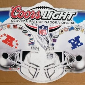Coors Light Beer NFL Latino Tin Sign
