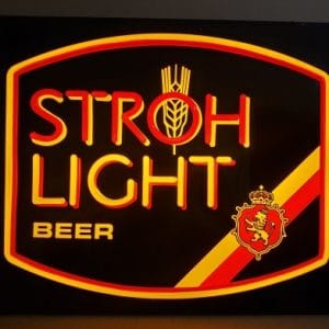 Stroh Light Beer Sign