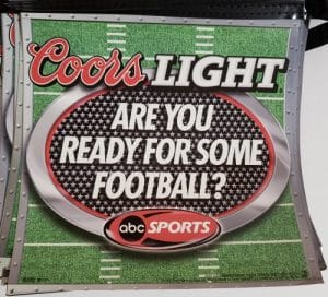 Coors Beer ABC Sports Football Flag Banner coors beer abc sports football flag banner Coors Beer ABC Sports Football Flag Banner coorsabcfootballflagbanner2001 300x272